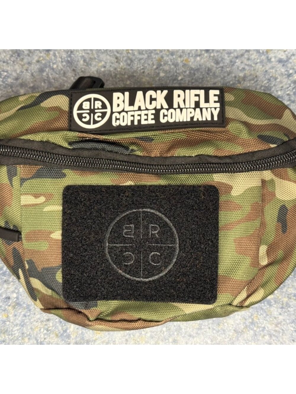 Black Rifle Coffee Company Fanny Sling Pack Woodland Camo Tactical Waist Bag NEW